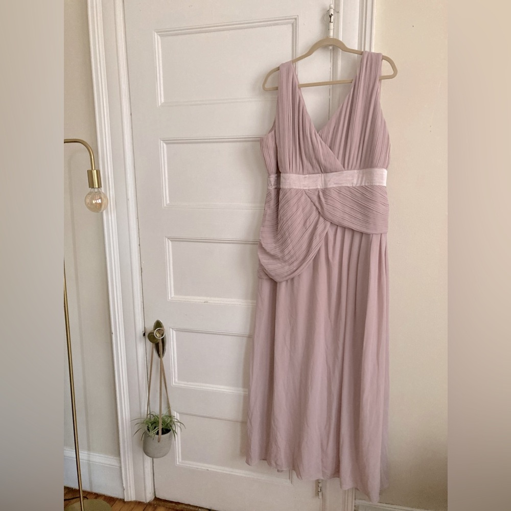 Dusty rose ASOS Curve bridesmaids dress